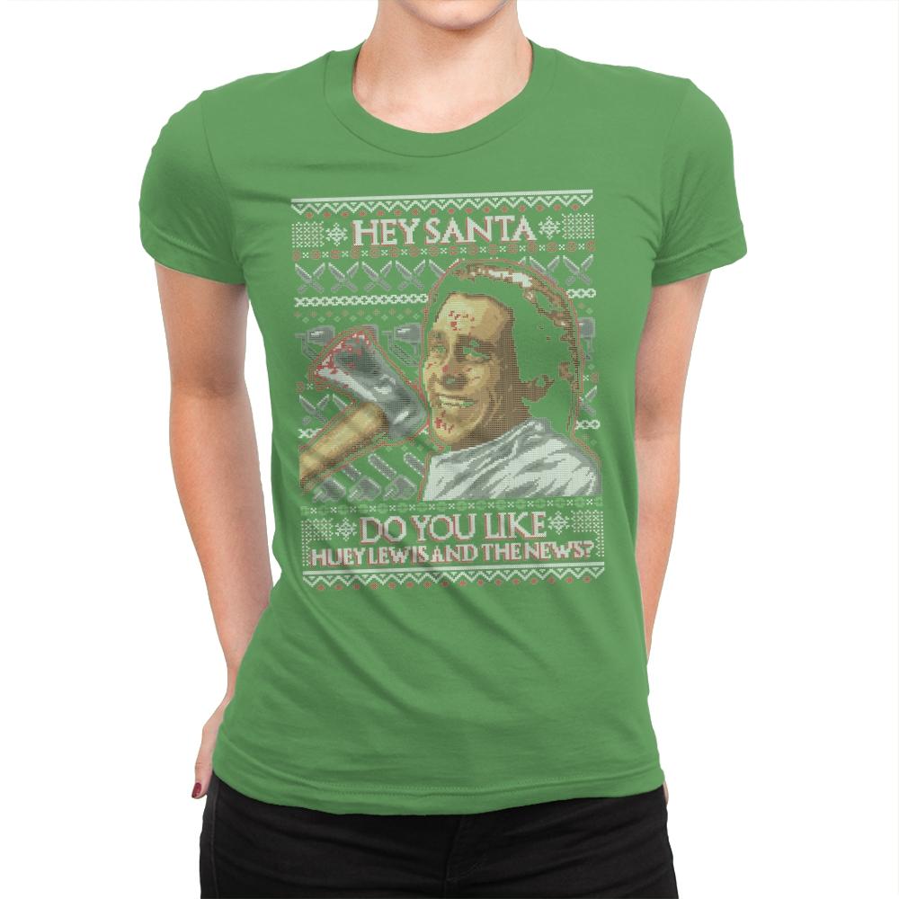 American Santa - Ugly Holiday - Womens Premium T-Shirts RIPT Apparel Small / Kelly Green