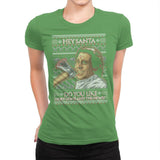 American Santa - Ugly Holiday - Womens Premium T-Shirts RIPT Apparel Small / Kelly Green