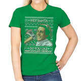 American Santa - Ugly Holiday - Womens T-Shirts RIPT Apparel Small / Irish Green