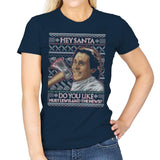 American Santa - Ugly Holiday - Womens T-Shirts RIPT Apparel Small / Navy