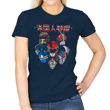 American Toku - Anytime - Womens T-Shirts RIPT Apparel Small / Navy