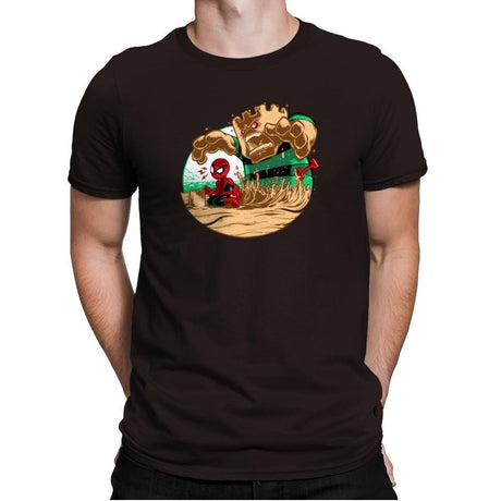 An Amazing Sand Castle - 80s Blaarg - Mens Premium T-Shirts RIPT Apparel Small / Dark Chocolate