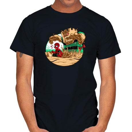 An Amazing Sand Castle - 80s Blaarg - Mens T-Shirts RIPT Apparel Small / Black