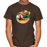 An Amazing Sand Castle - 80s Blaarg - Mens T-Shirts RIPT Apparel Small / Dark Chocolate