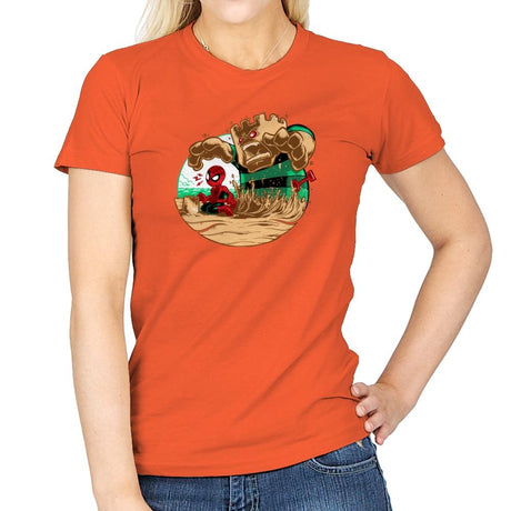 An Amazing Sand Castle - 80s Blaarg - Womens T-Shirts RIPT Apparel Small / Orange