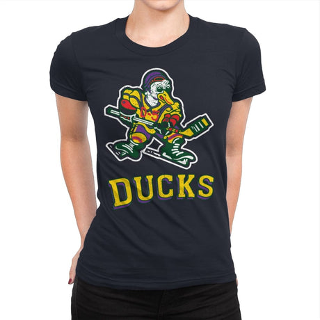 Anaheim Ducks - Womens Premium T-Shirts RIPT Apparel Small / Midnight Navy