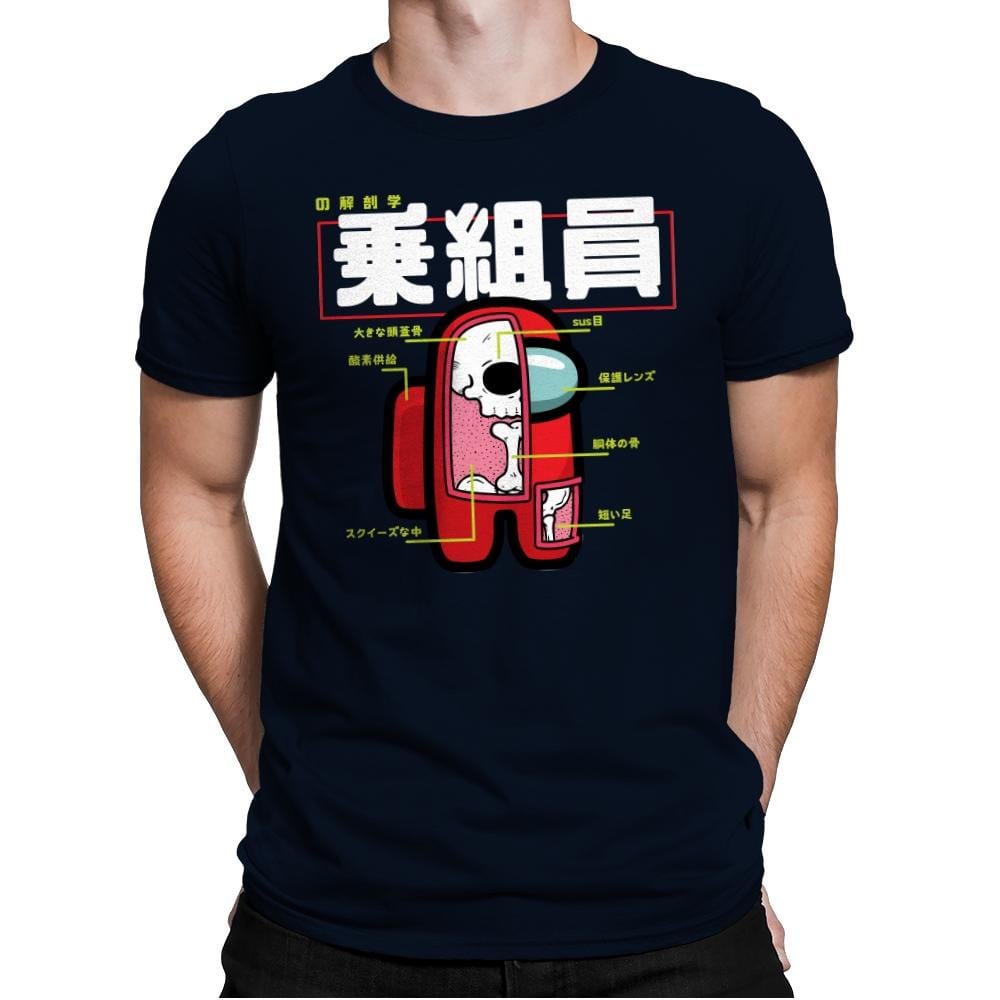 Anatomy of a Crewmate - Mens Premium T-Shirts RIPT Apparel Small / Midnight Navy