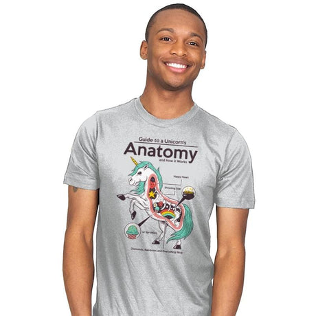 Anatomy of a Unicorn - Mens T-Shirts RIPT Apparel Small / Silver
