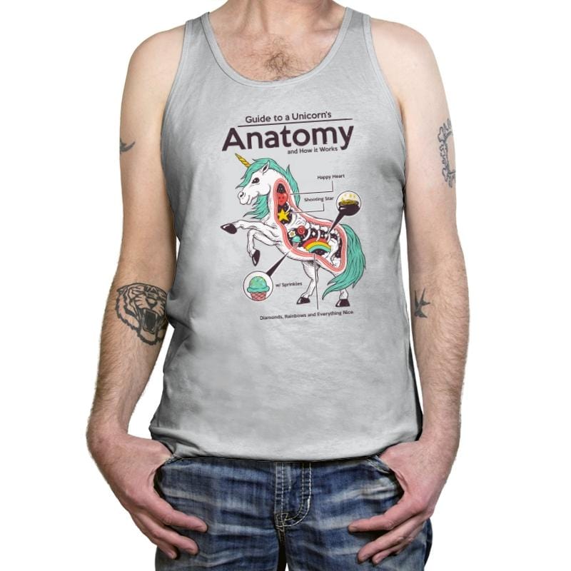 Anatomy of a Unicorn - Tanktop Tanktop RIPT Apparel X-Small / Silver