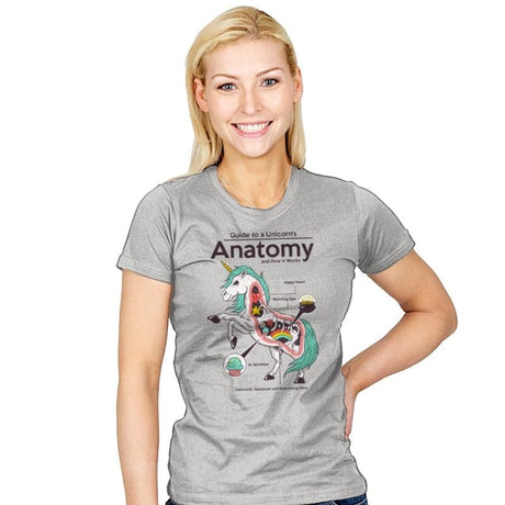 Anatomy of a Unicorn - Womens T-Shirts RIPT Apparel