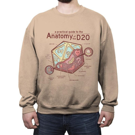 Anatomy of the D20 - Crew Neck Sweatshirt Crew Neck Sweatshirt RIPT Apparel Small / Sand