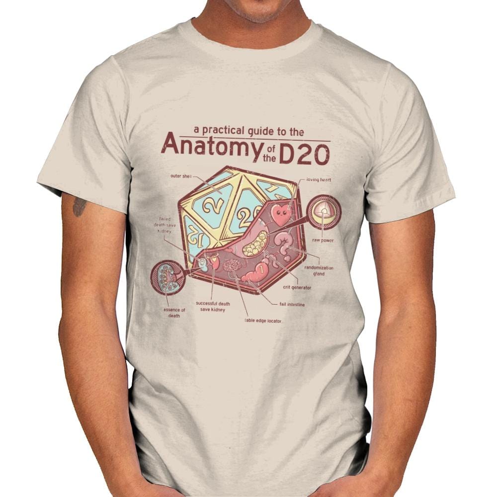 Anatomy of the D20 - Mens T-Shirts RIPT Apparel Small / Natural