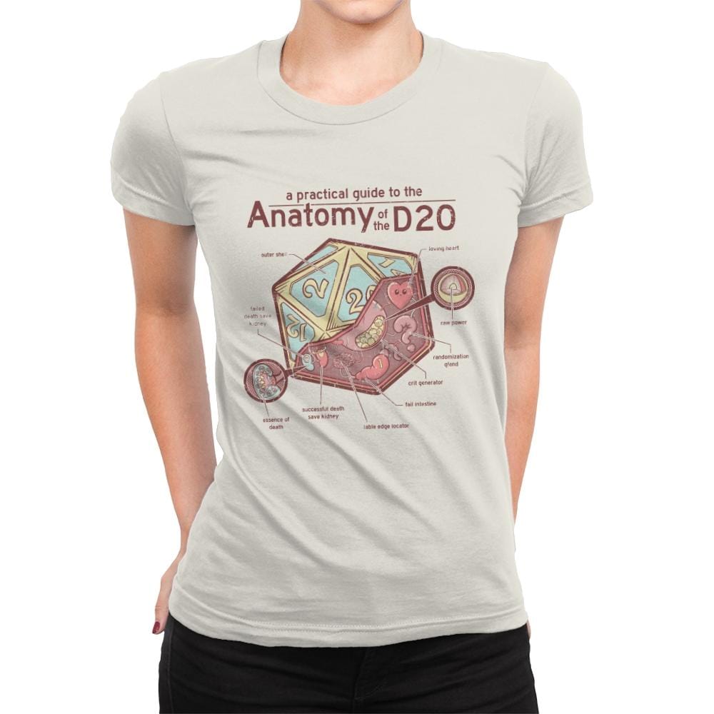 Anatomy of the D20 - Womens Premium T-Shirts RIPT Apparel Small / Natural