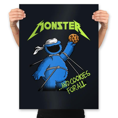 And Cookies for All - Prints Posters RIPT Apparel 18x24 / Black
