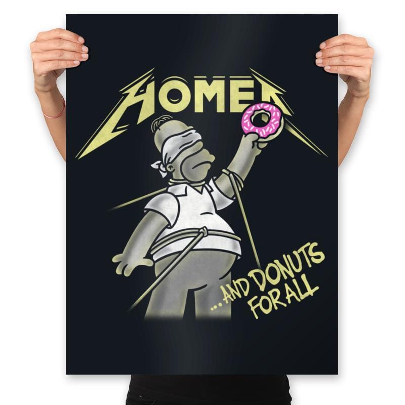 And Donuts for All - Prints Posters RIPT Apparel 18x24 / Black