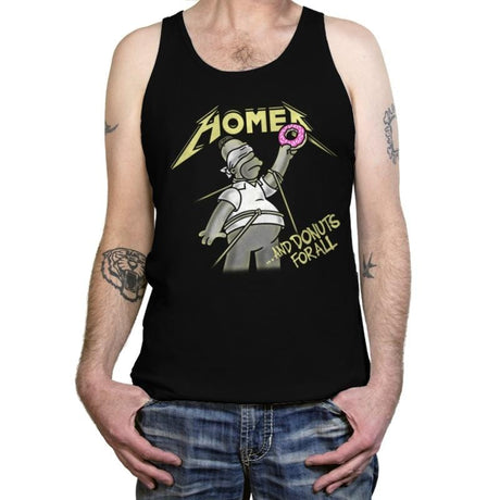 And Donuts for All - Tanktop Tanktop RIPT Apparel X-Small / Black