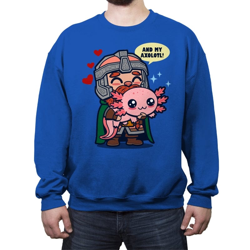 And My Axolotl! - Crew Neck Sweatshirt Crew Neck Sweatshirt RIPT Apparel Small / Royal