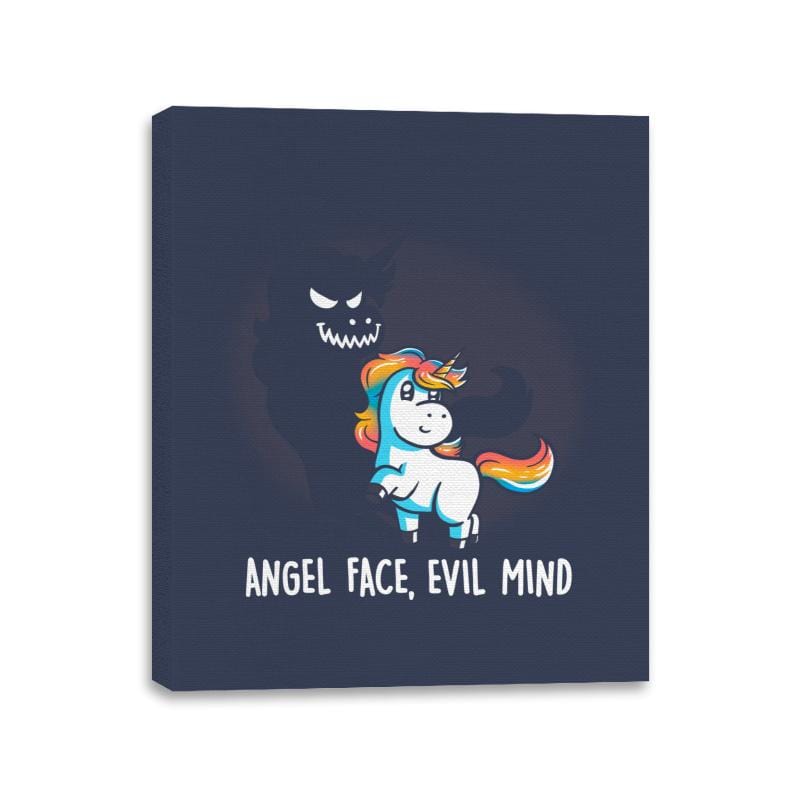 Angel Face Evil Mind - Canvas Wraps Canvas Wraps RIPT Apparel 11x14 / Navy