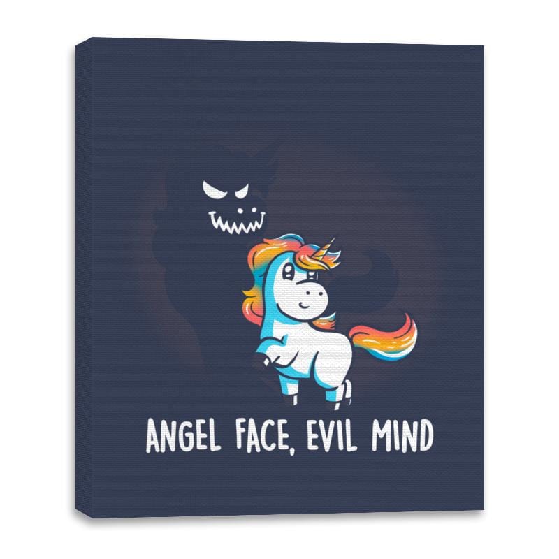Angel Face Evil Mind - Canvas Wraps Canvas Wraps RIPT Apparel 16x20 / Navy