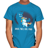 Angel Face Evil Mind - Mens T-Shirts RIPT Apparel Small / Sapphire