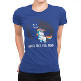 Angel Face Evil Mind - Womens Premium T-Shirts RIPT Apparel Small / Royal