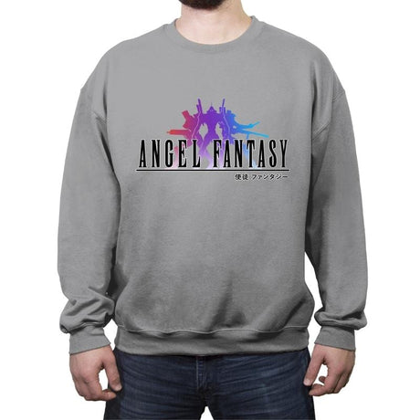 Angel Fantasy - Crew Neck Sweatshirt Crew Neck Sweatshirt RIPT Apparel Small / Sport Gray