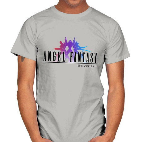 Angel Fantasy - Mens T-Shirts RIPT Apparel Small / Ice Grey