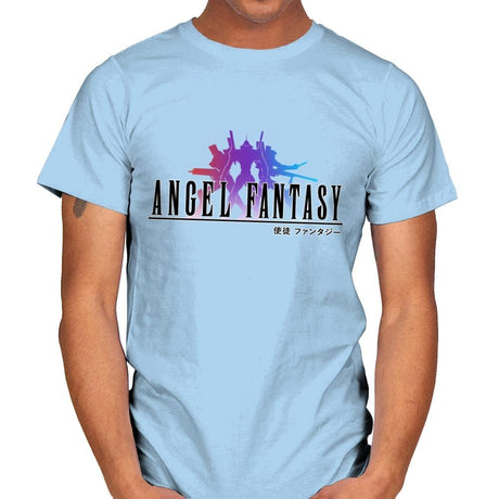 Angel Fantasy - Mens T-Shirts RIPT Apparel Small / Light Blue
