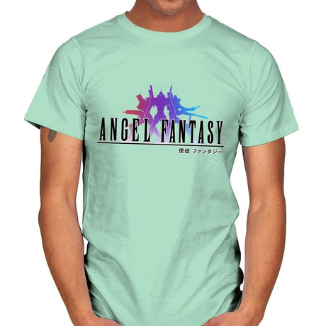 Angel Fantasy - Mens T-Shirts RIPT Apparel Small / Mint Green