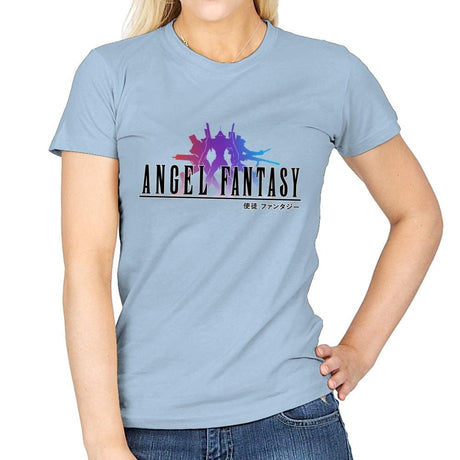 Angel Fantasy - Womens T-Shirts RIPT Apparel Small / Light Blue