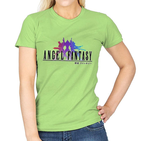 Angel Fantasy - Womens T-Shirts RIPT Apparel Small / Mint Green