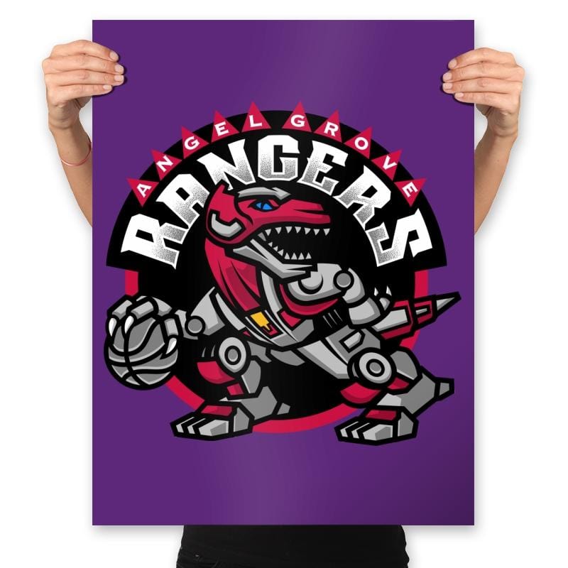 Angel Grove Rangers - Prints Posters RIPT Apparel 18x24 / Purple