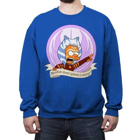 Angry Padawan - Crew Neck Sweatshirt Crew Neck Sweatshirt RIPT Apparel Small / Royal