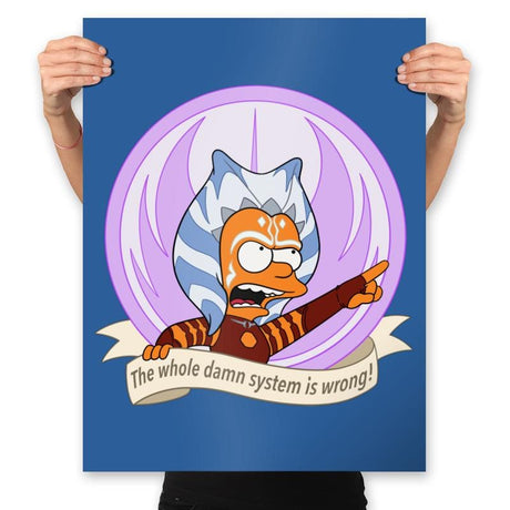 Angry Padawan - Prints Posters RIPT Apparel 18x24 / Royal