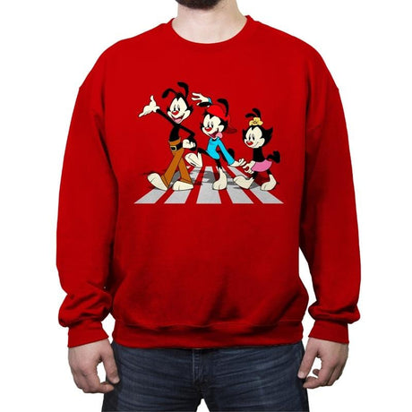 Ani Road - Crew Neck Sweatshirt Crew Neck Sweatshirt RIPT Apparel Small / Red