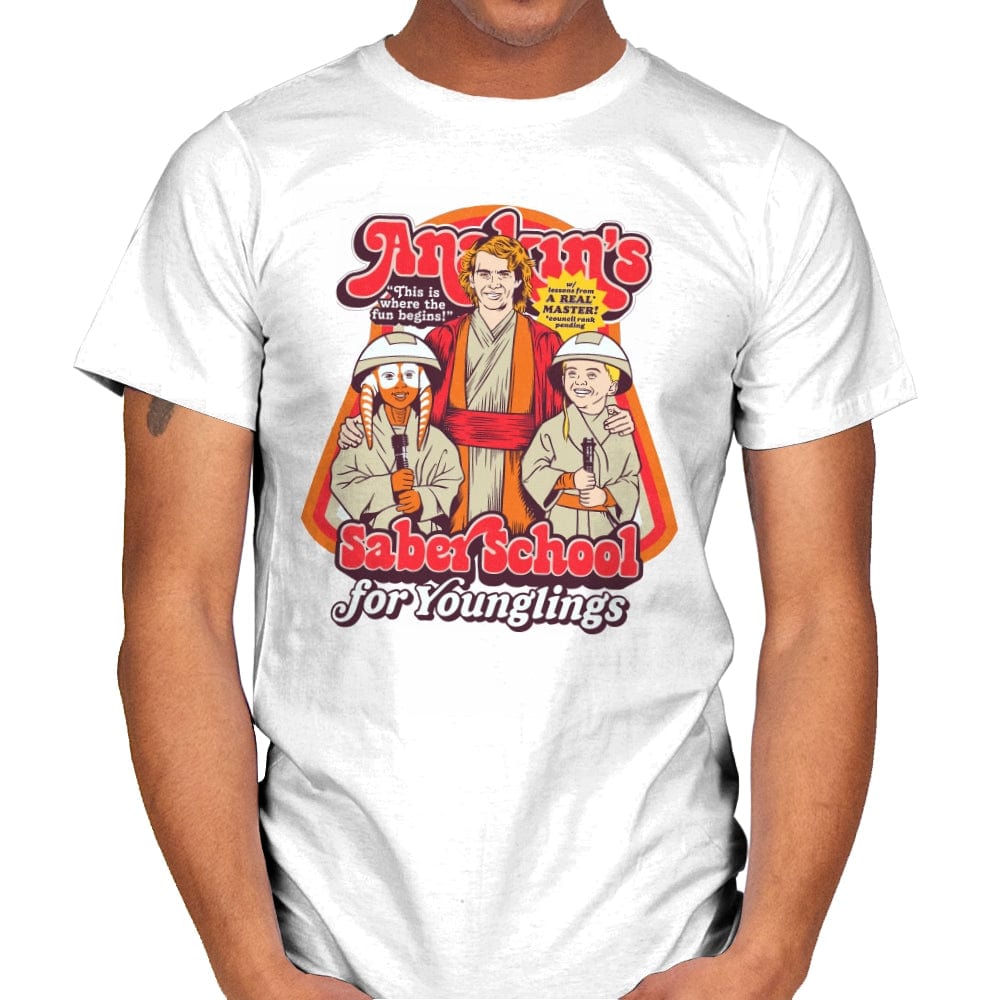 Ani's Saber School - Mens T-Shirts RIPT Apparel Small / White