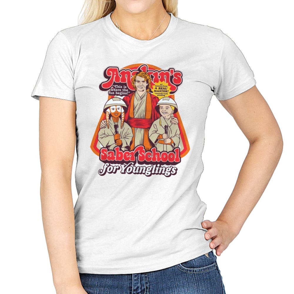Ani's Saber School - Womens T-Shirts RIPT Apparel Small / White
