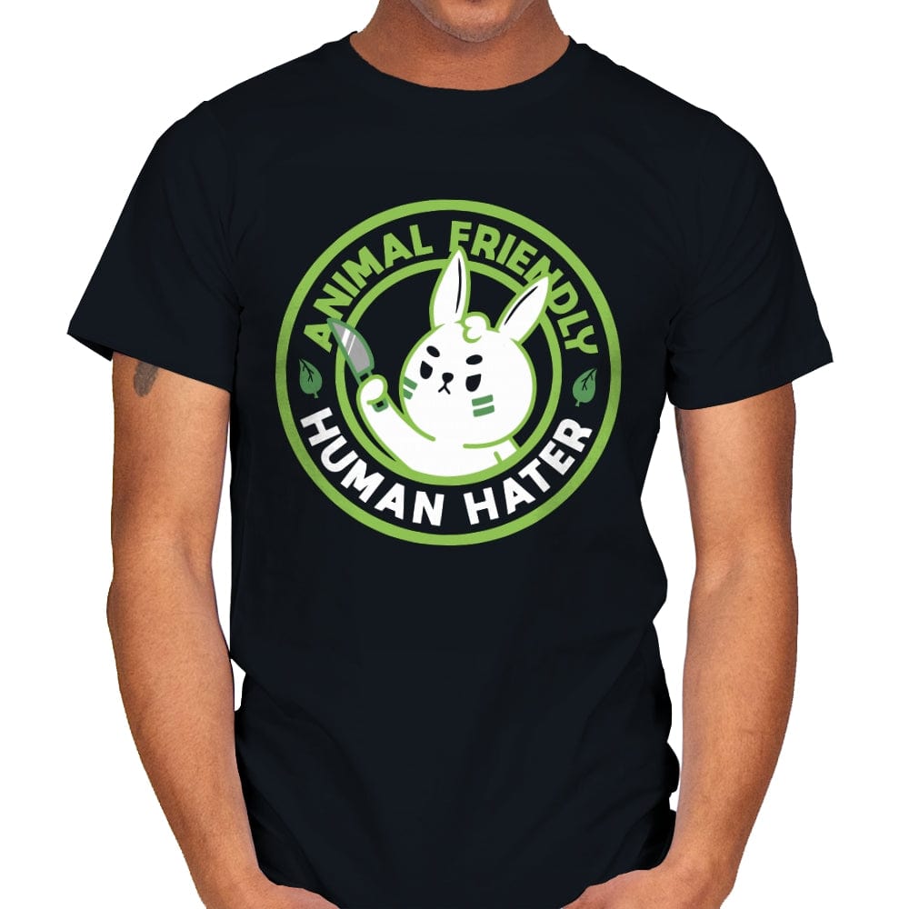 Animal Friendly - Mens T-Shirts RIPT Apparel Small / Black