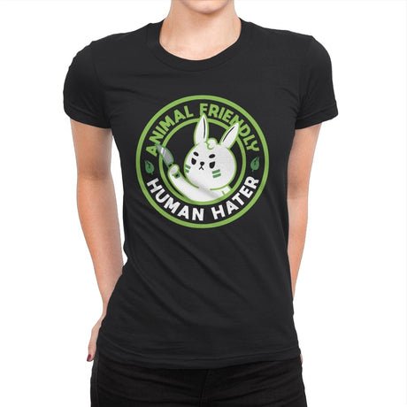 Animal Friendly - Womens Premium T-Shirts RIPT Apparel Small / Black