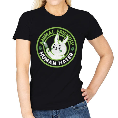 Animal Friendly - Womens T-Shirts RIPT Apparel Small / Black