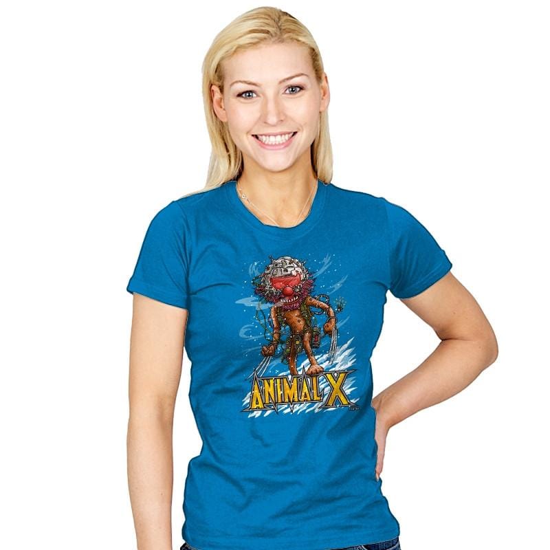 Animal X - Womens T-Shirts RIPT Apparel Small / Turquoise