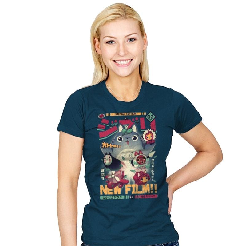 Animezine - Womens T-Shirts RIPT Apparel Small / Indigo