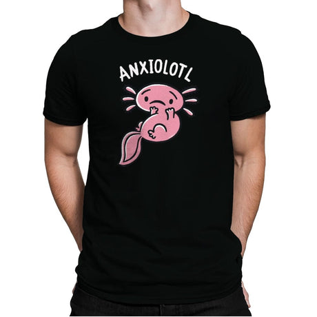 Anxiolotl - Mens Premium T-Shirts RIPT Apparel Small / Black