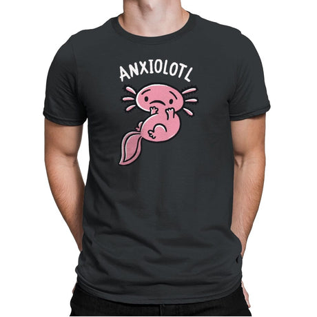 Anxiolotl - Mens Premium T-Shirts RIPT Apparel Small / Heavy Metal