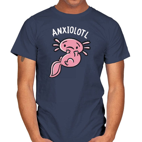 Anxiolotl - Mens T-Shirts RIPT Apparel Small / Navy
