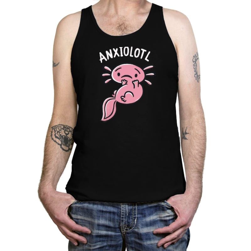 Anxiolotl - Tanktop Tanktop RIPT Apparel X-Small / Black