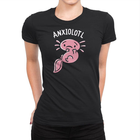 Anxiolotl - Womens Premium T-Shirts RIPT Apparel Small / Black