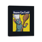 Anyone Can Cook! - Canvas Wraps Canvas Wraps RIPT Apparel 11x14 / Black