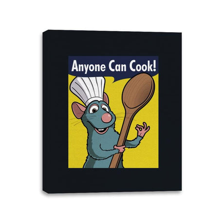 Anyone Can Cook! - Canvas Wraps Canvas Wraps RIPT Apparel 11x14 / Black