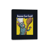 Anyone Can Cook! - Canvas Wraps Canvas Wraps RIPT Apparel 8x10 / Black